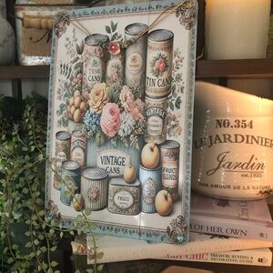 🌸Embellished Tin Sign🌸